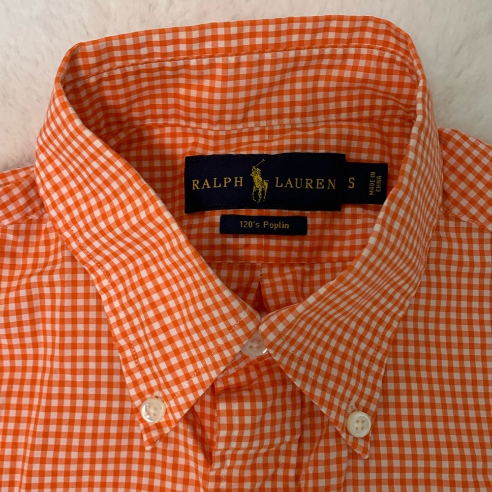 Ralph Lauren blue label, gingham poplin shirt. Men’s size S. Like new
